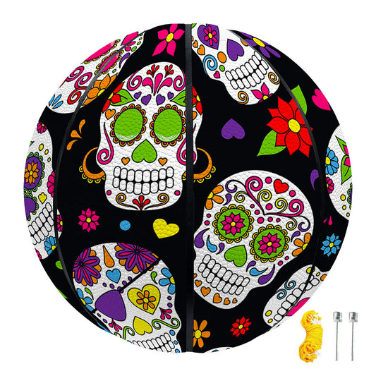 Sugar Skull Pattern Print Basketball
