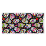 Sugar Skull Pattern Print Beach Towel