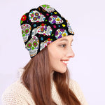 Sugar Skull Pattern Print Beanie