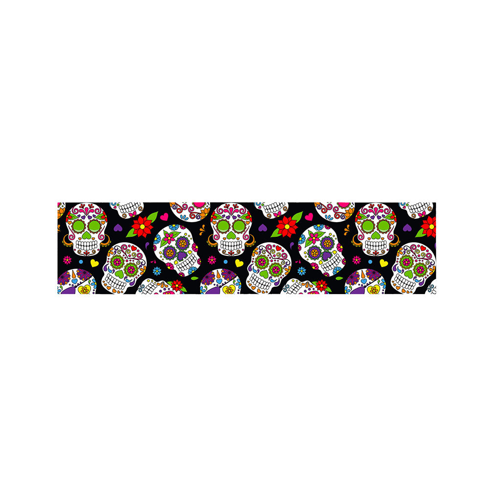Sugar Skull Pattern Print Bed Runner