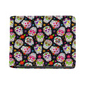 Sugar Skull Pattern Print Bifold Wallet