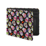 Sugar Skull Pattern Print Bifold Wallet