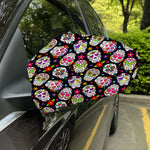 Sugar Skull Pattern Print Car Side Mirror Covers