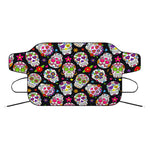 Sugar Skull Pattern Print Car Windshield Snow Cover