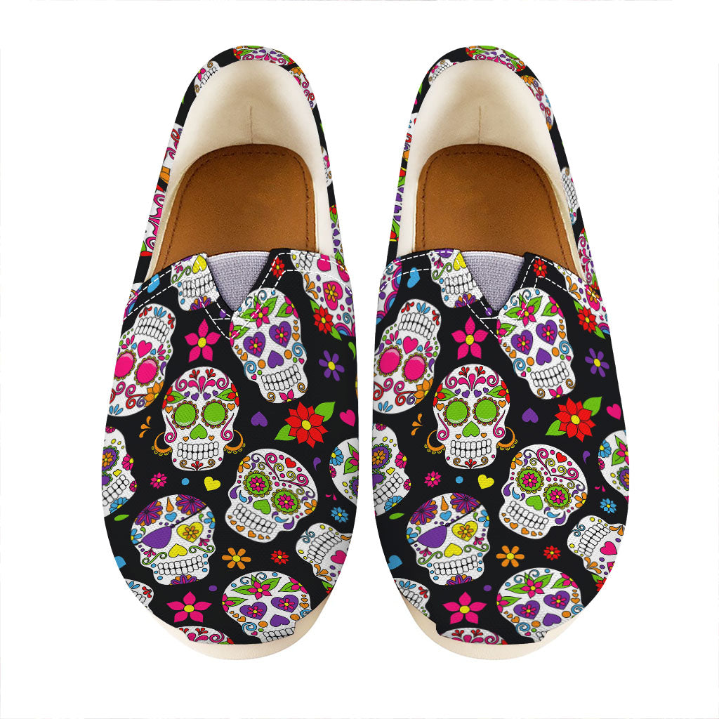 Sugar Skull Pattern Print Casual Shoes