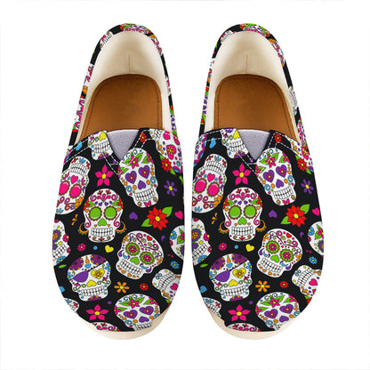 Sugar Skull Pattern Print Casual Shoes