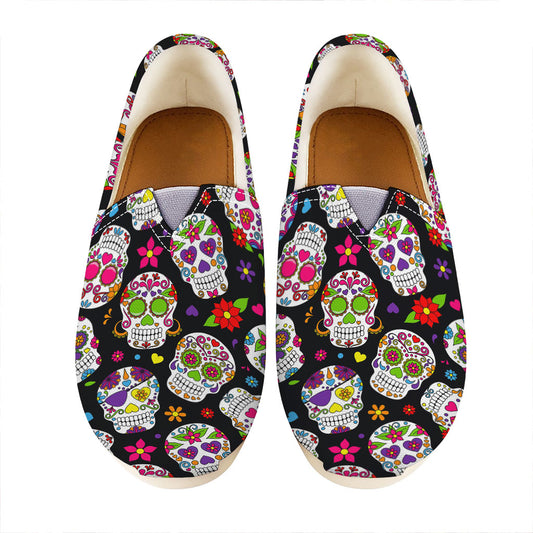 Sugar Skull Pattern Print Casual Shoes