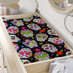 Sugar Skull Pattern Print Changing Pad Cover