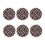 Sugar Skull Pattern Print Coaster Set