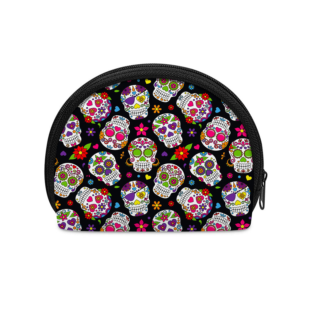 Sugar Skull Pattern Print Coin Purse