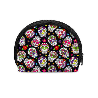 Sugar Skull Pattern Print Coin Purse