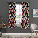 Sugar Skull Pattern Print Curtain