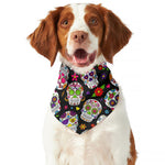 Sugar Skull Pattern Print Dog Bandana