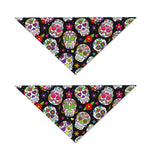 Sugar Skull Pattern Print Dog Bandana