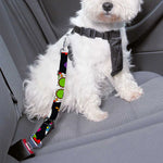 Sugar Skull Pattern Print Dog Seat Belt