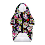 Sugar Skull Pattern Print Dog Zip Up Hoodie