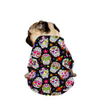 Sugar Skull Pattern Print Dog Zip Up Jacket