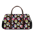 Sugar Skull Pattern Print Duffel Bag