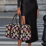 Sugar Skull Pattern Print Duffle Bag