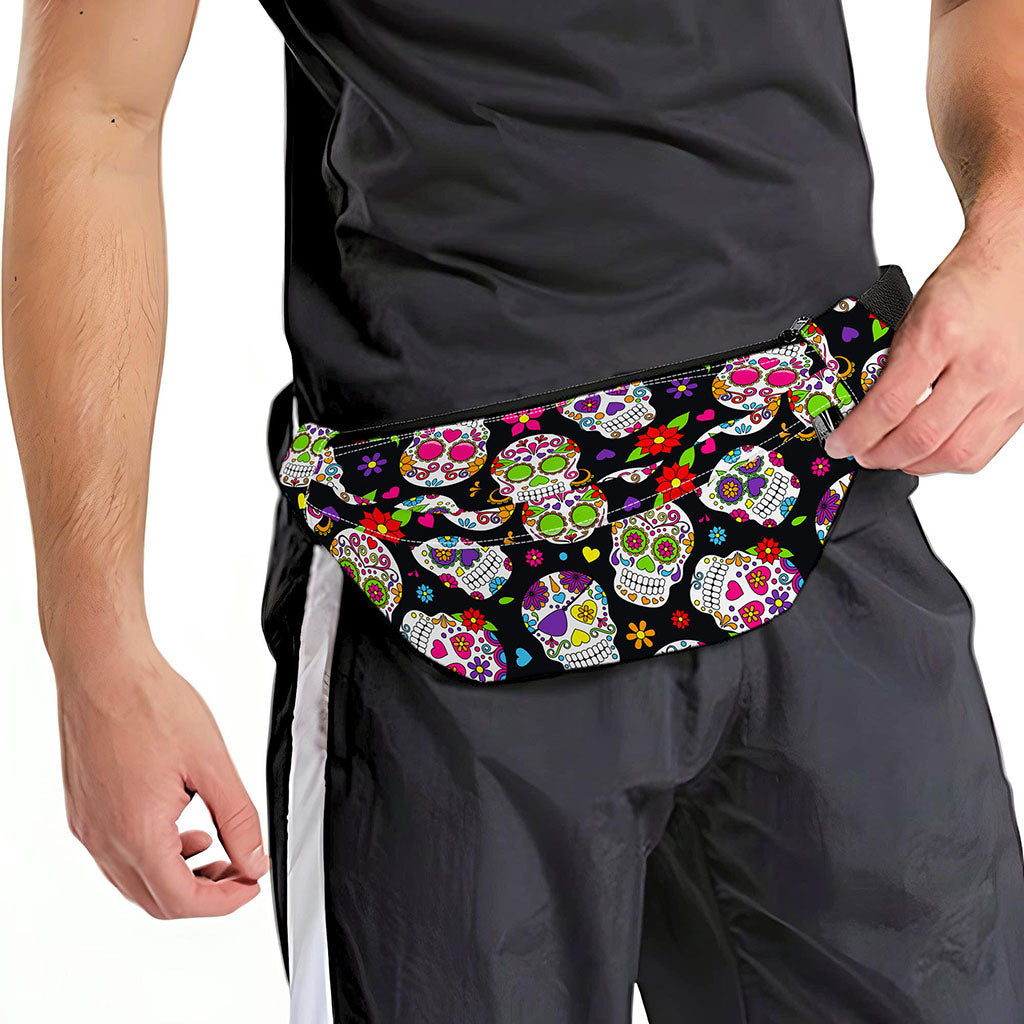 Sugar Skull Pattern Print Fanny Pack