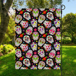Sugar Skull Pattern Print Garden Flag
