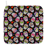 Sugar Skull Pattern Print Hand Towel