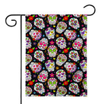 Sugar Skull Pattern Print House Flag