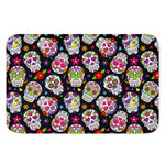 Sugar Skull Pattern Print Indoor Door Mat