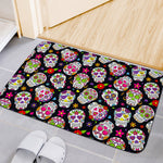 Sugar Skull Pattern Print Indoor Door Mat