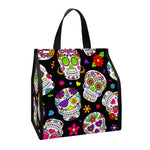 Sugar Skull Pattern Print Insulated Lunch Tote