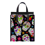 Sugar Skull Pattern Print Insulated Lunch Tote