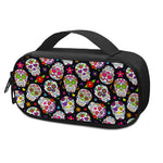 Sugar Skull Pattern Print Insulin Cooler Travel Case