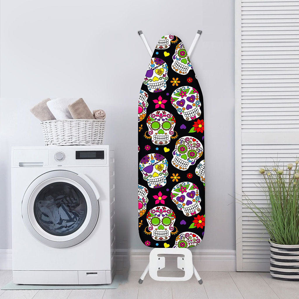 Sugar Skull Pattern Print Ironing Board Cover