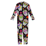 Sugar Skull Pattern Print Jumpsuit