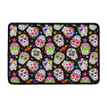 Sugar Skull Pattern Print Kitchen Mat