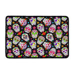 Sugar Skull Pattern Print Kitchen Mat