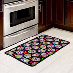 Sugar Skull Pattern Print Kitchen Mat