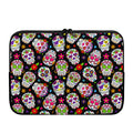 Sugar Skull Pattern Print Laptop Sleeve