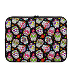 Sugar Skull Pattern Print Laptop Sleeve