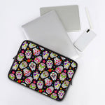 Sugar Skull Pattern Print Laptop Sleeve