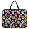 Sugar Skull Pattern Print Laptop Sleeve With Handle