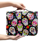 Sugar Skull Pattern Print Leather Bible Cover