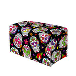 Sugar Skull Pattern Print Leather Tissue Box Cover