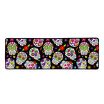 Sugar Skull Pattern Print Long Kitchen Mat