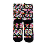 Sugar Skull Pattern Print Long Socks
