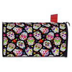 Sugar Skull Pattern Print Mailbox Cover