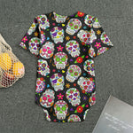 Sugar Skull Pattern Print Men's Bodysuit