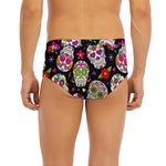 Sugar Skull Pattern Print Men's Briefs