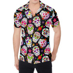 Sugar Skull Pattern Print Men's Shirt