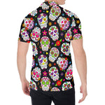 Sugar Skull Pattern Print Men's Shirt